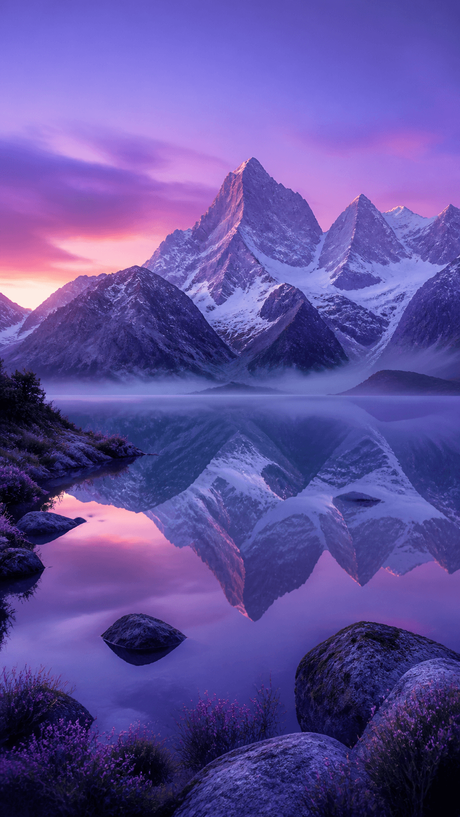 Alpine Dawn Nature phone wallpaper