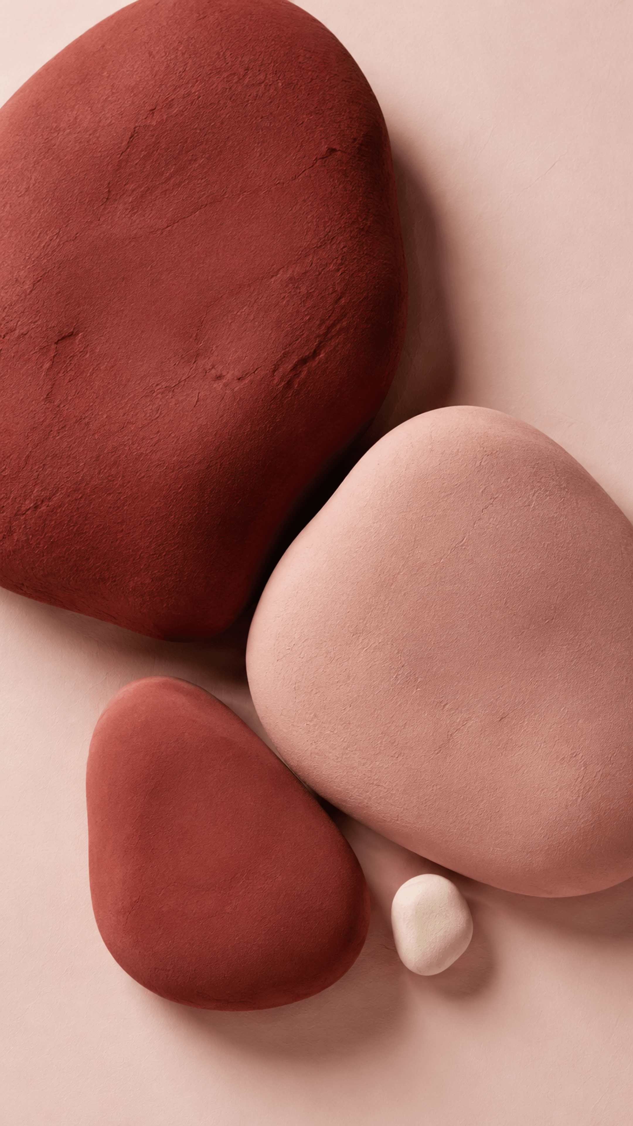 Carmine Clay Pebbles Abstract phone wallpaper in high resolution