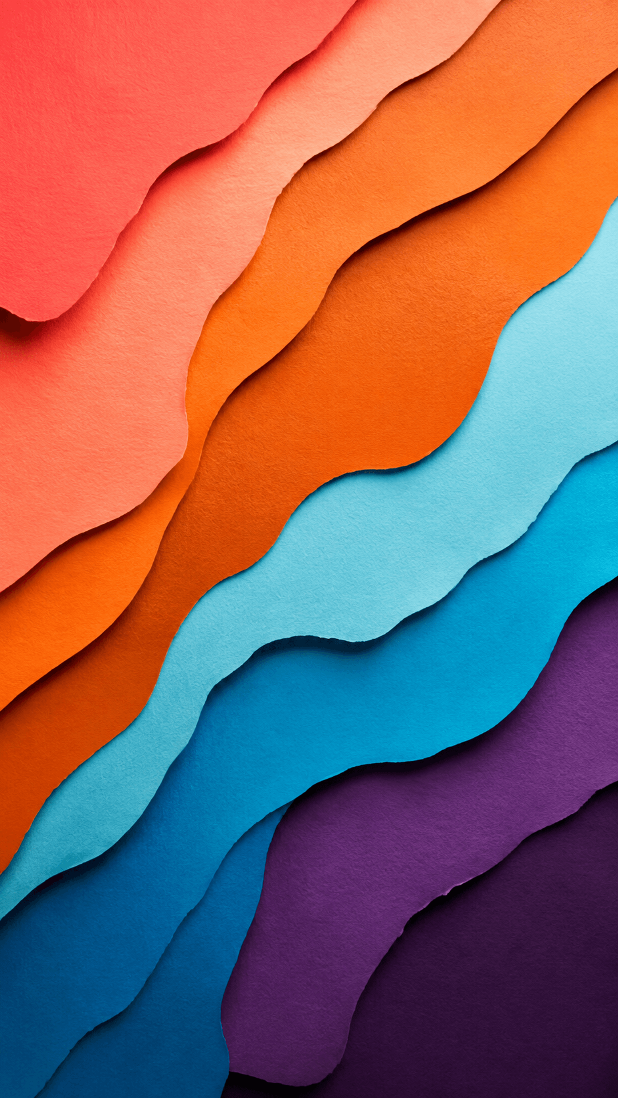 Chromatic Paper Cascade Material phone wallpaper