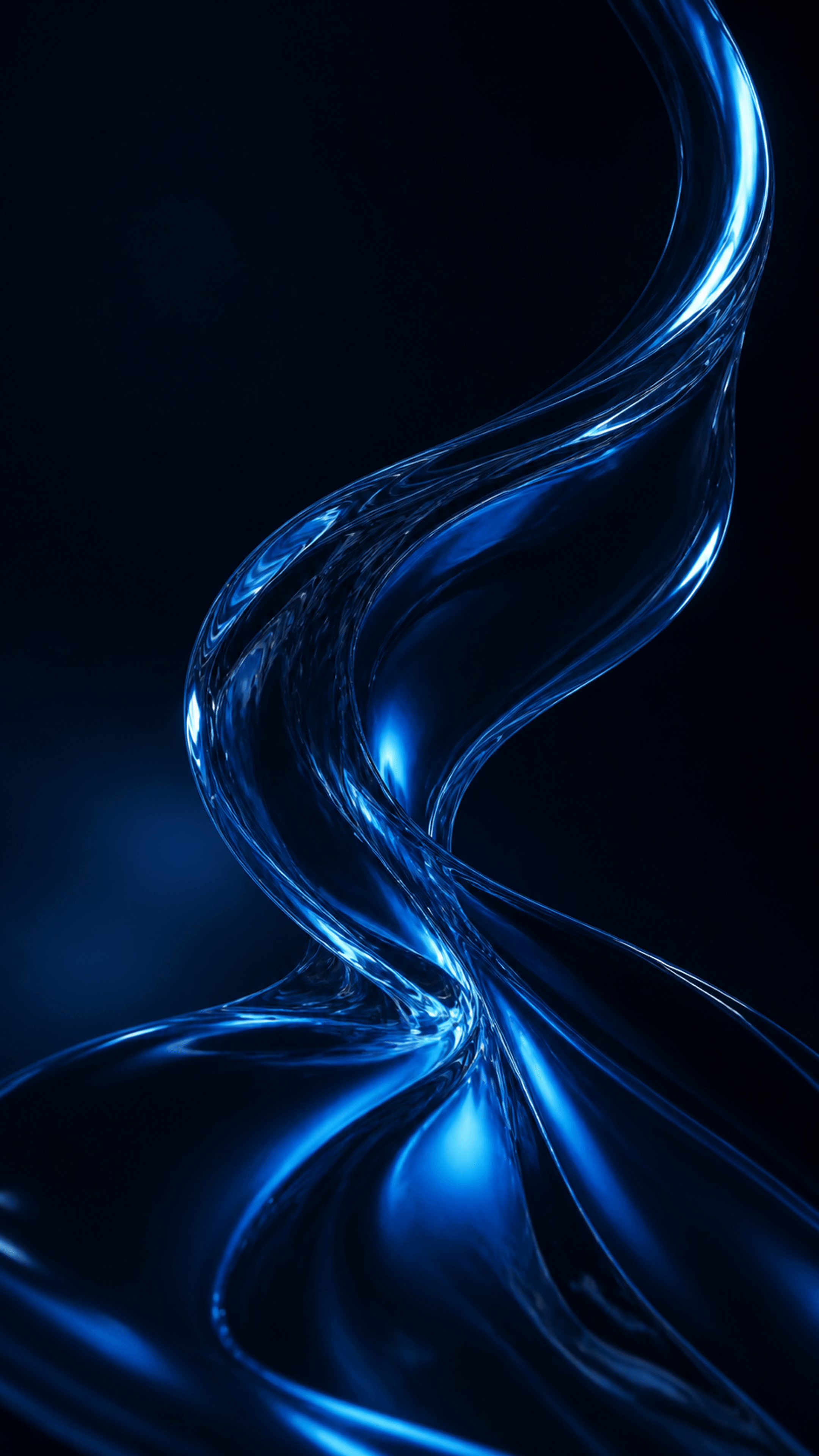 Cobalt Glass Twist AMOLED phone wallpaper in high resolution