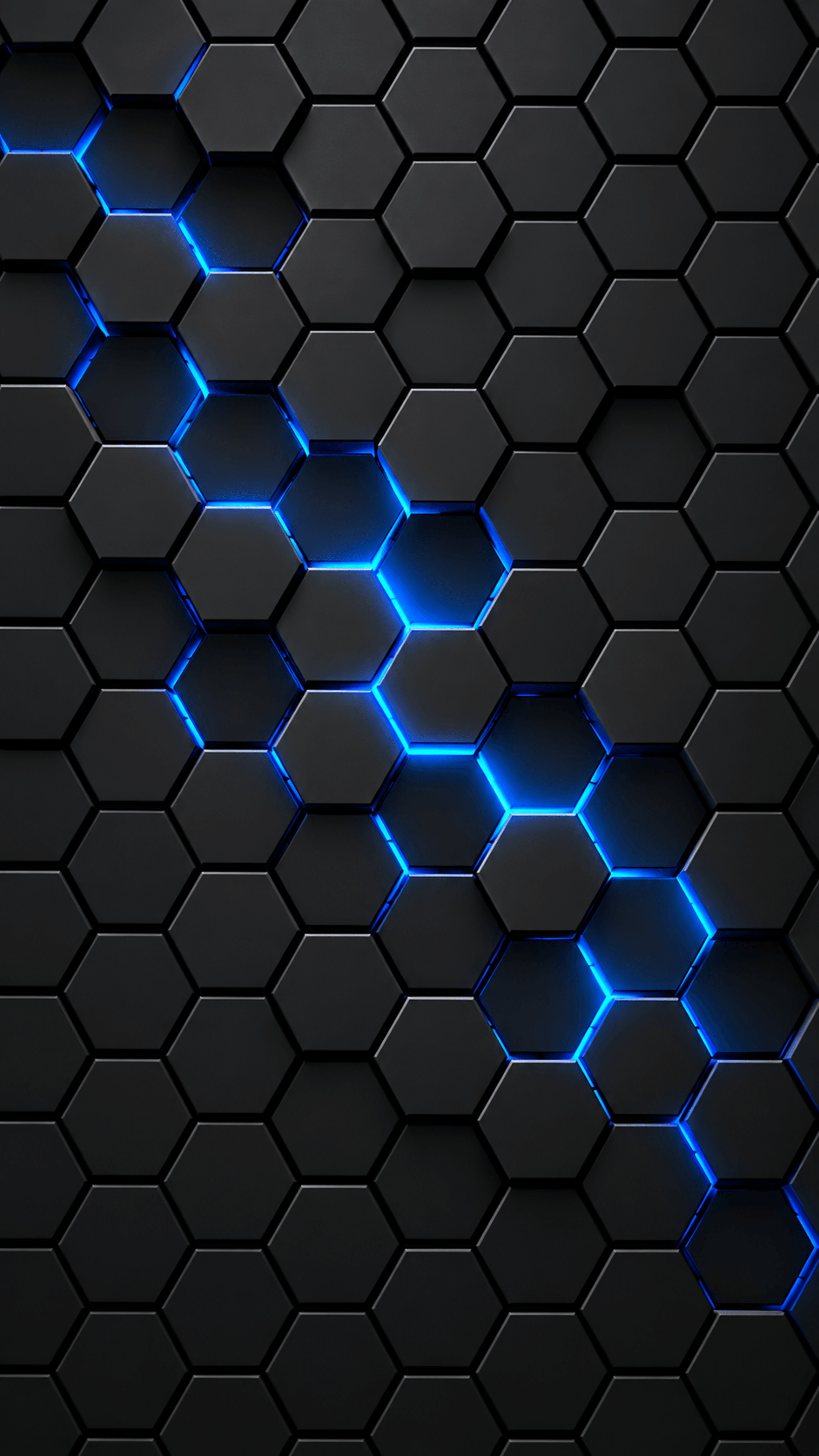 Cobalt Honeycomb Digital phone wallpaper in high resolution