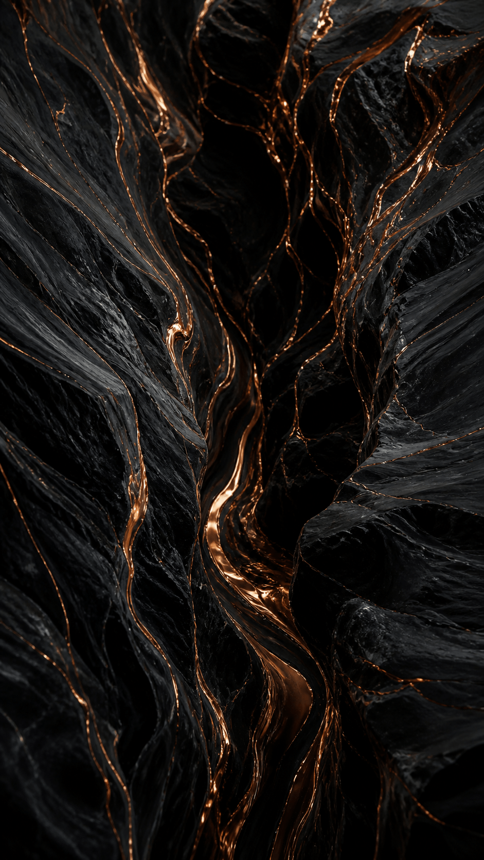 Copper Abyss AMOLED phone wallpaper