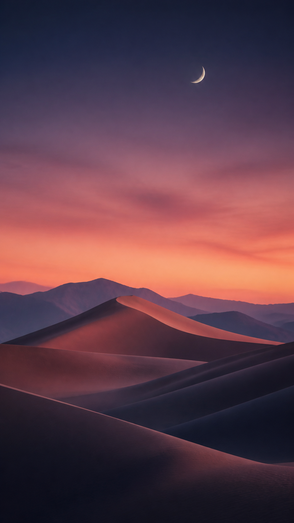Desert Moon Abstract phone wallpaper