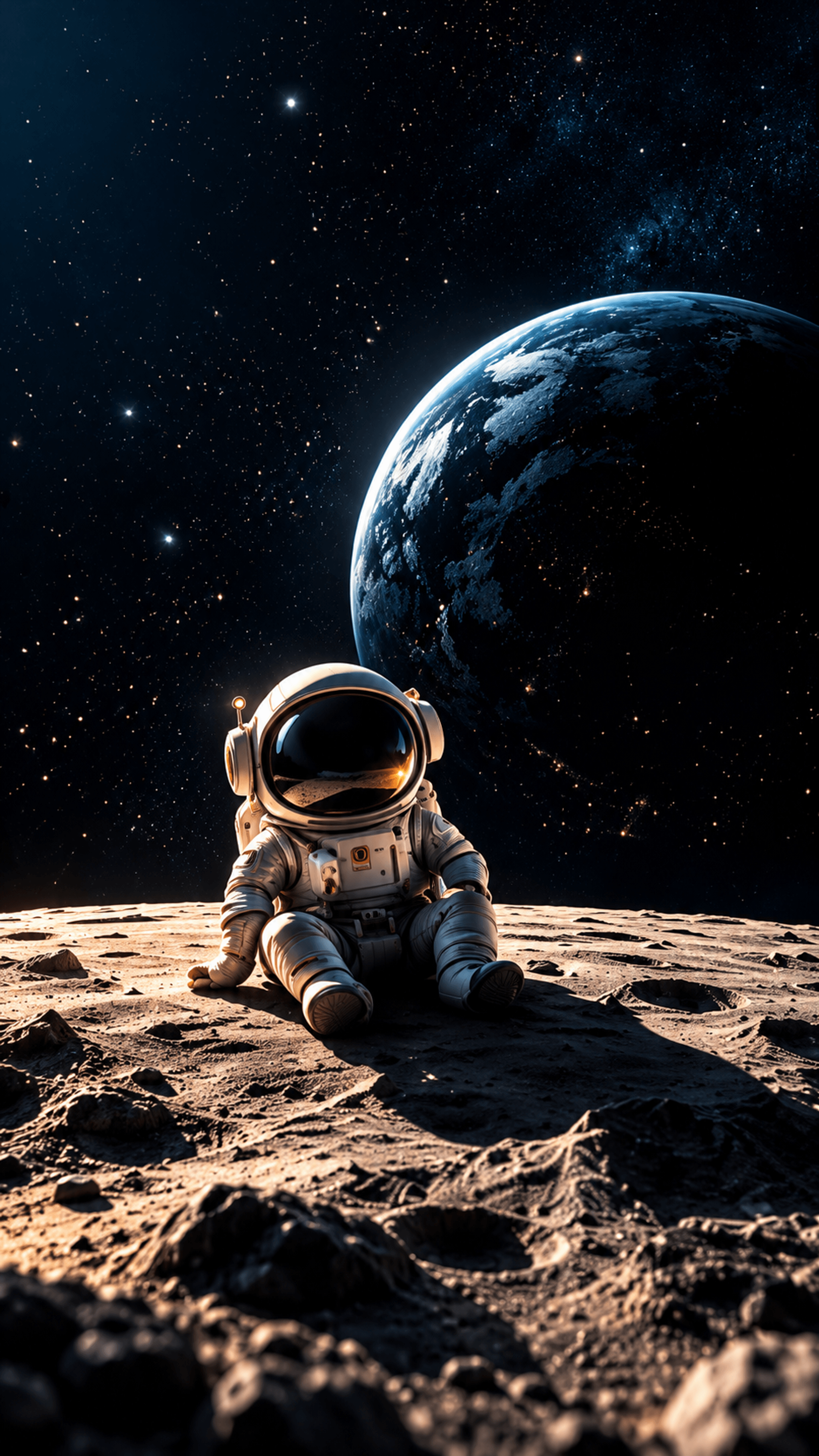 Lunar Explorer Digital phone wallpaper