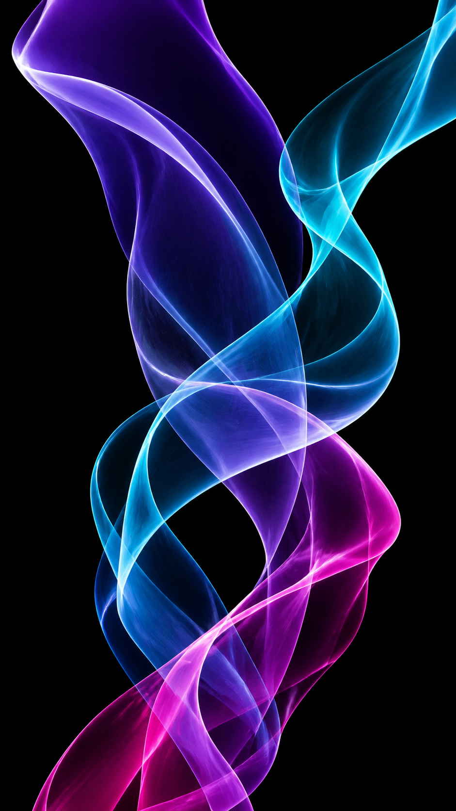Neon Glass AMOLED phone wallpaper