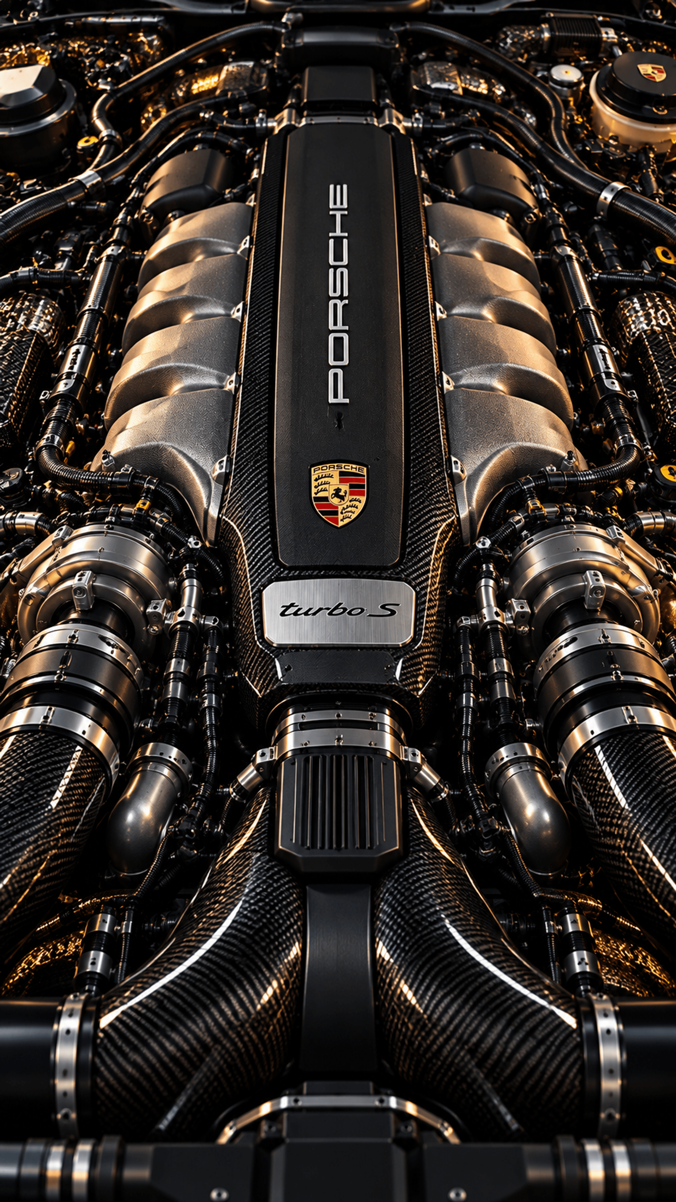 Porsche Turbo S Symmetry Digital phone wallpaper