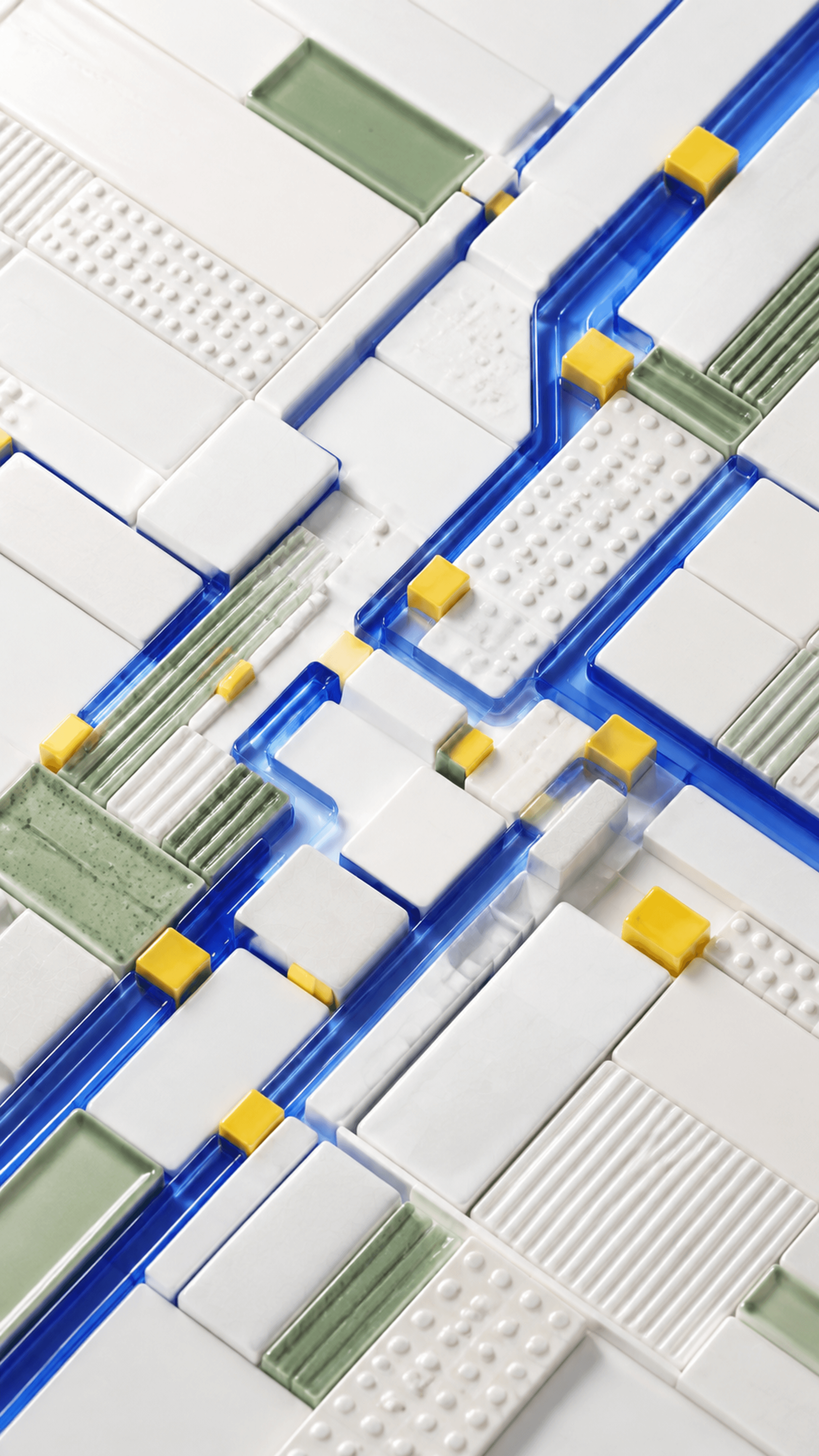 Sage Mosaic Circuit Digital phone wallpaper in high resolution