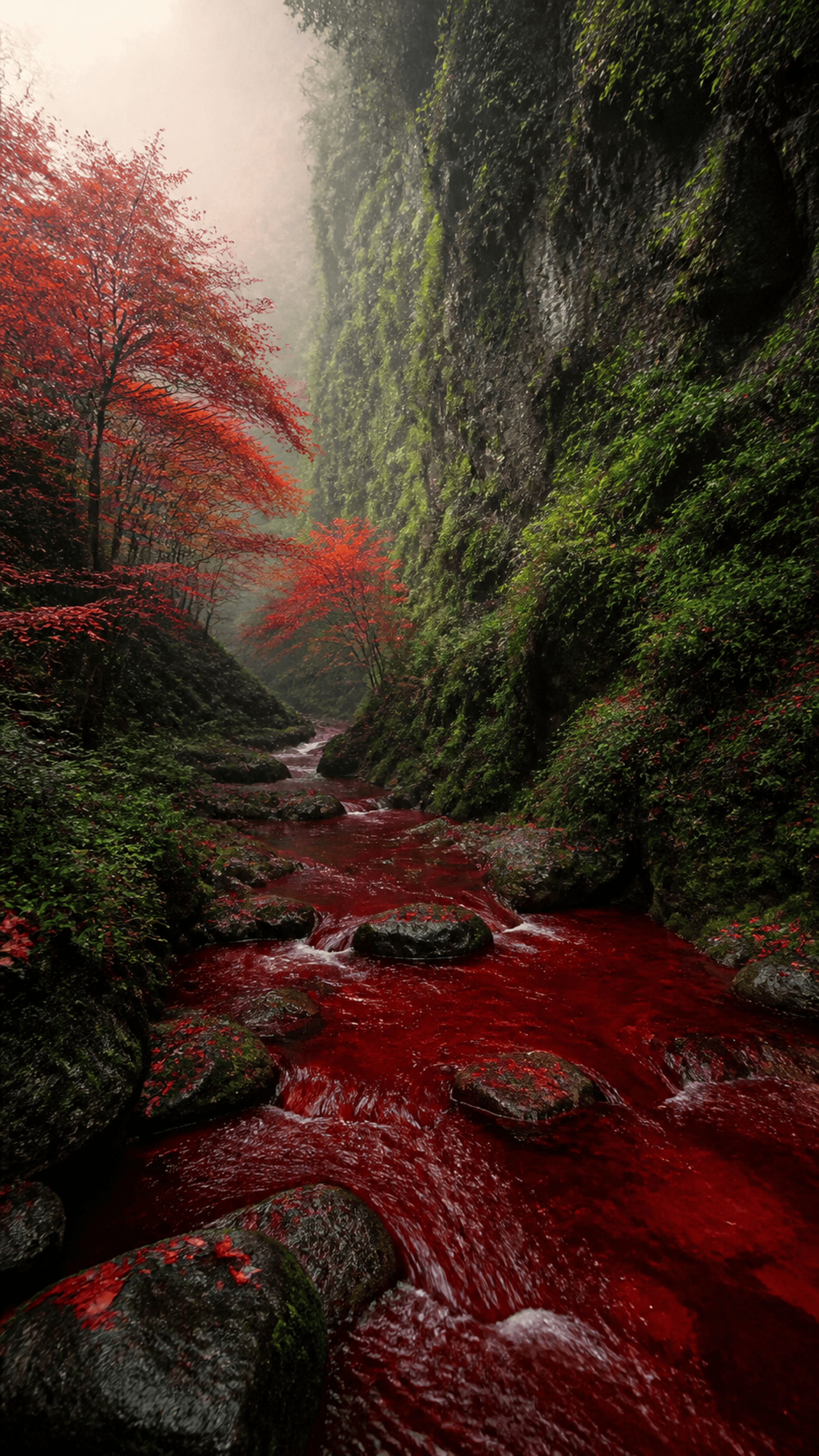 Scarlet Ravine Stream Nature phone wallpaper