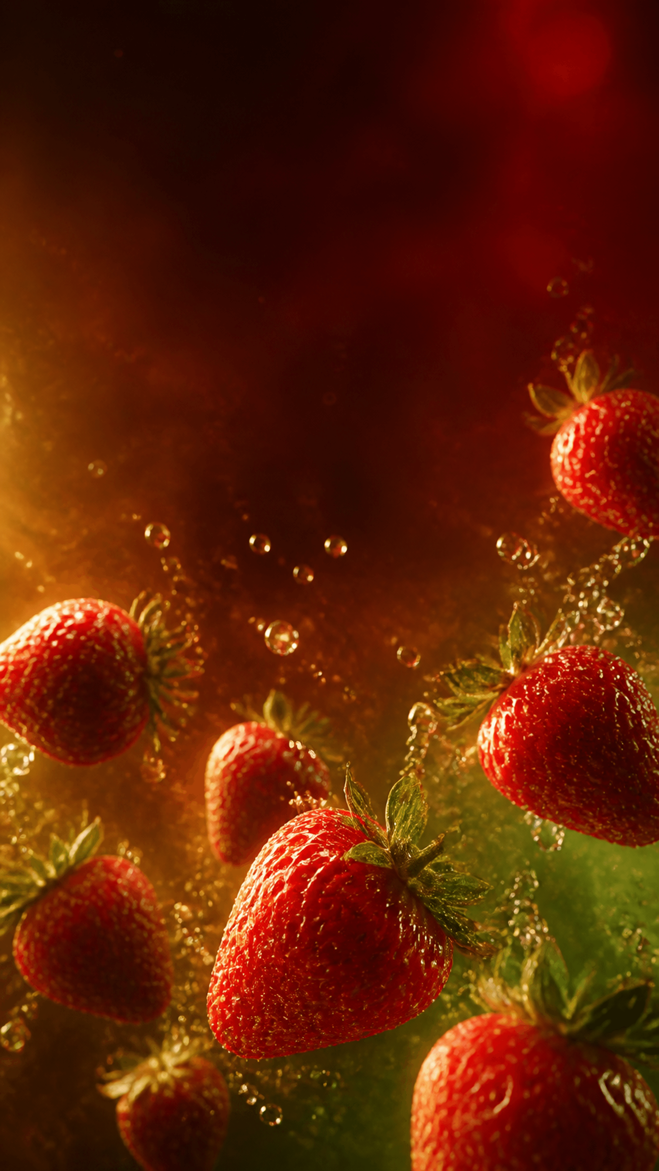 Strawberry Study Abstract phone wallpaper in high resolution