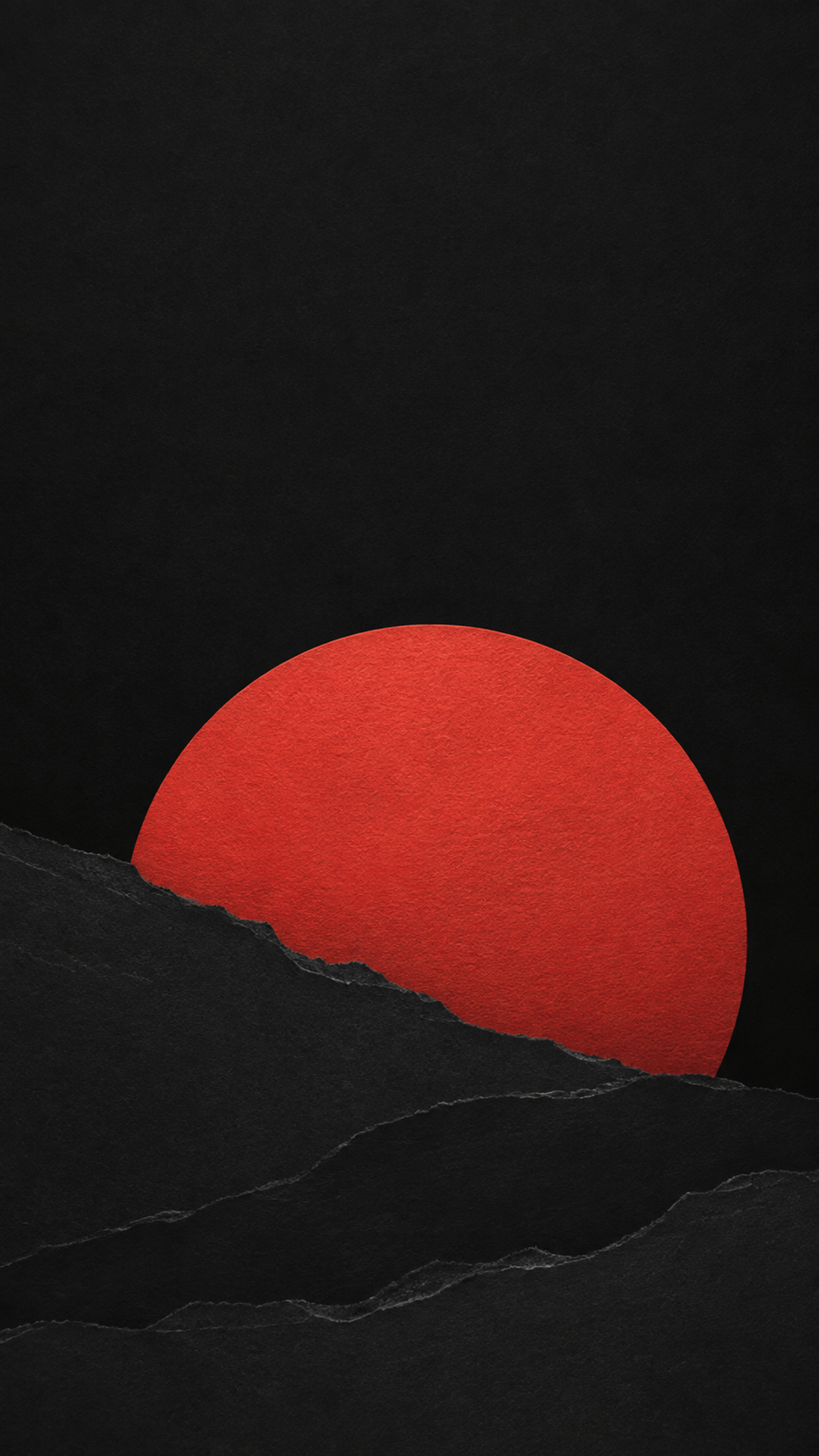 Vermilion Paper Sun Abstract phone wallpaper